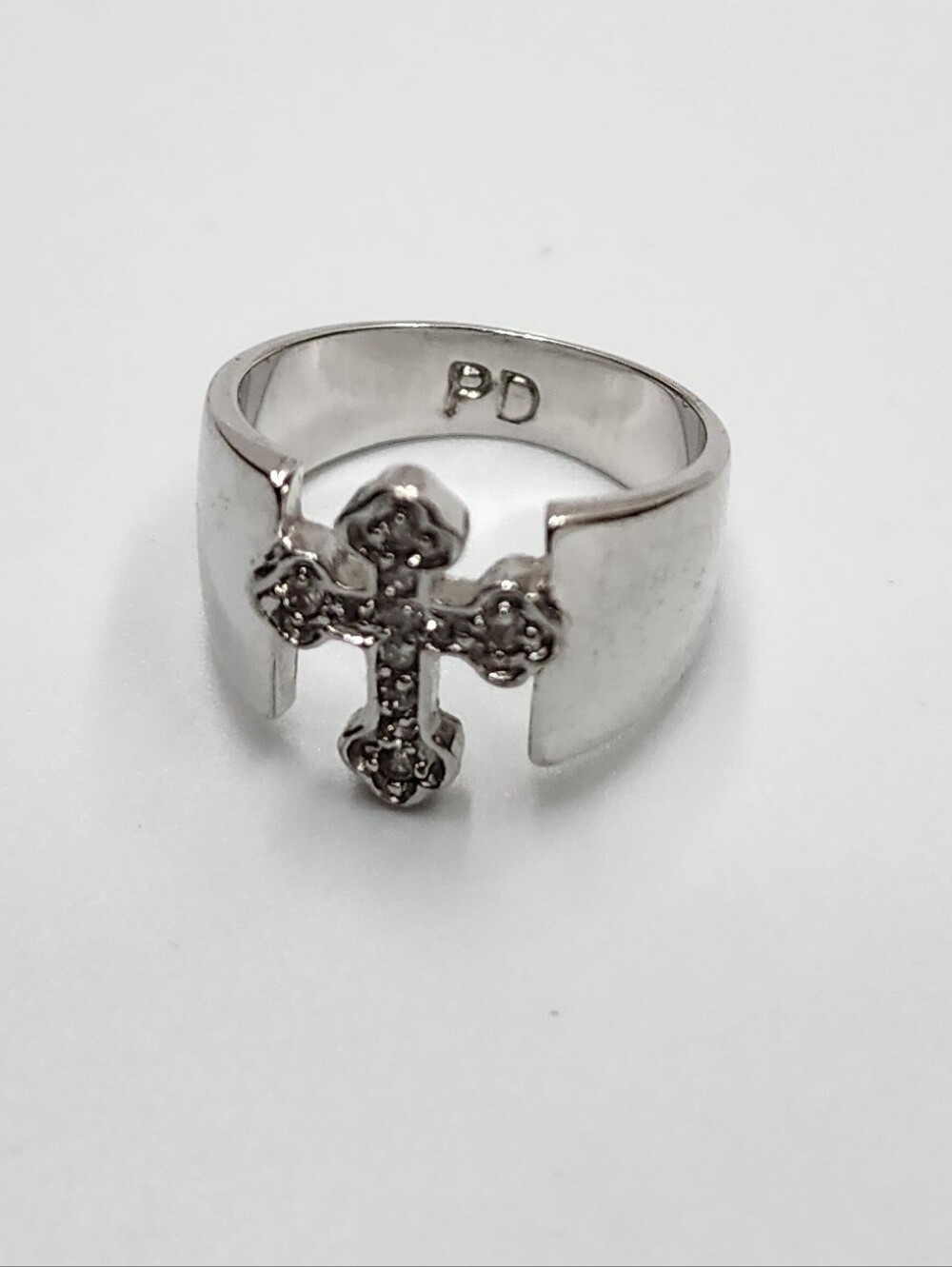 Premier Designs Devotion Cross Silver Ring Sz 6.5